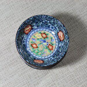 Set of 6 Elegant Asahi Japanese Ceramic Bowls 5.5" Soup Bowls